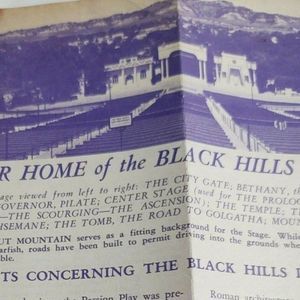 Vintage 1969 Black Hills Passion Play Brochure Pamphlet Spearfish South Dakota